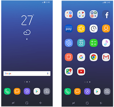 Samsung Galaxy S8 launcher