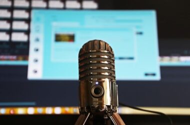 Microphone | Photo by Magda Ehlers: https://www.pexels.com/photo/selective-focus-photography-of-gray-stainless-steel-condenser-microphone-1054713/