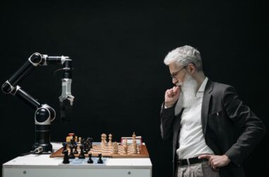 Man playing chess with a machine | Photo by Pavel Danilyuk