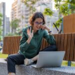 Woman on a video call | Photo by Resume Genius