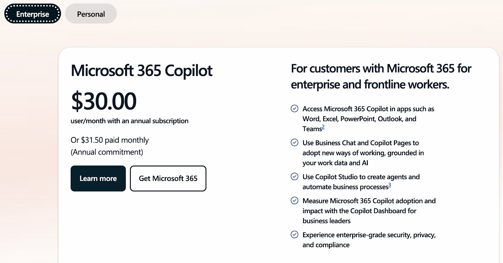 Copilot Enterprise Plan